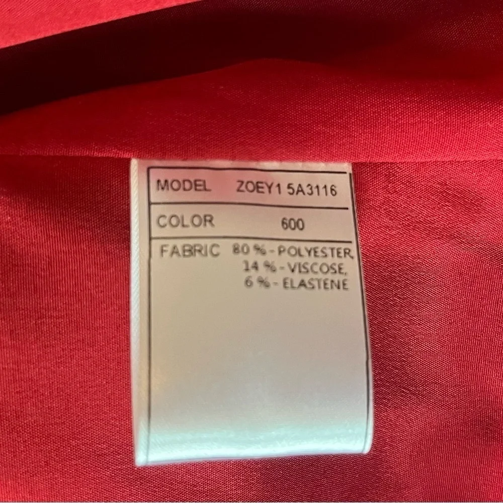 Santorelli Red Blazer Modern Structured Design - Picture 5 of 7